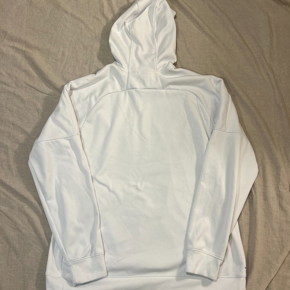 Adidas Climawarm Hoodie Mens XL White Black Big Logo 2010s Retro Sportswear - Picture 12 of 13